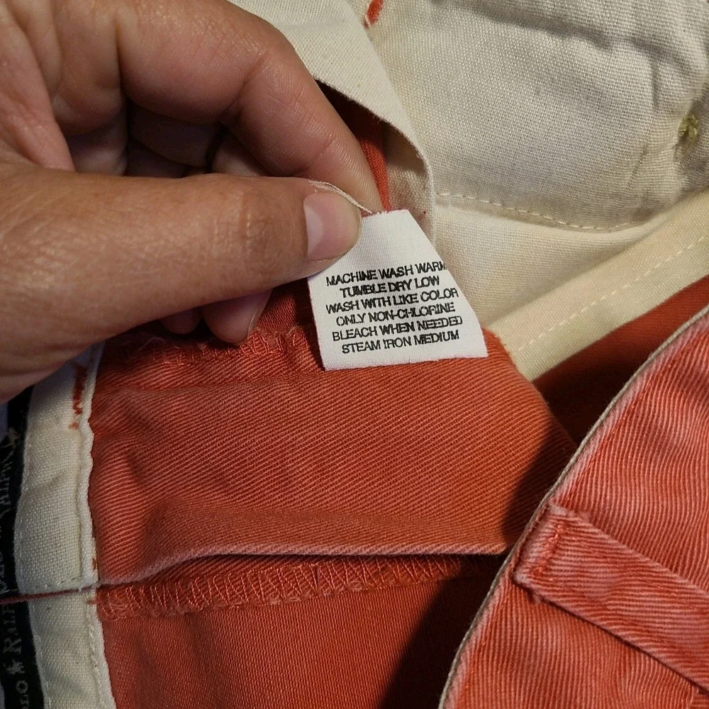 Vintage Polo Ralph Lauren Pants Mens 34 (33X27) Salmon Chino Pleated Preppy